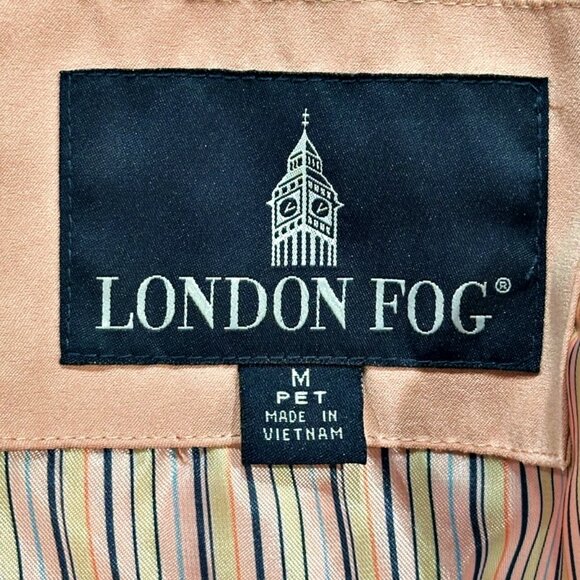 London Fog Womens Lightweight Zip-up Jacket Blazer Size M Petite Pink Lined - Picture 9 of 12
